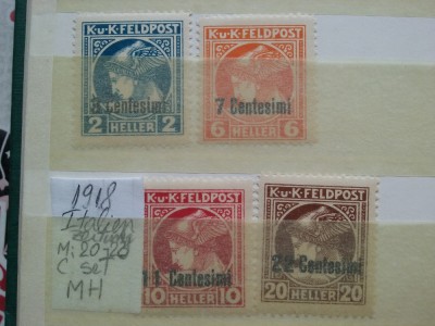 1918- Austria-Italien zeitung-Mi20-23-c.set-MH foto