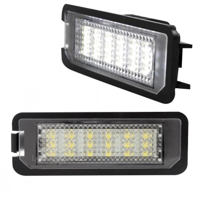 Set 2 lampi LED numar CANBUS fara eroare compatibile cu VW Passat B6 / B7 / CC, Golf 4 5 6 7, Up, Polo, Scirocco, Eos, Phaeton, Skoda Superb, Seat Alt foto