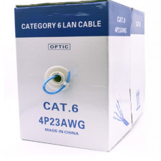 Cablu retea UTP cat6, ACTIVE, rola de 275M, aluminiu cuprat, albastru, cat.6