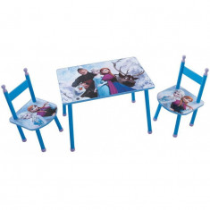 Set masa si 2 scaune ,MDF+lemn : Frozen,Sofia,Masha si Ursul foto