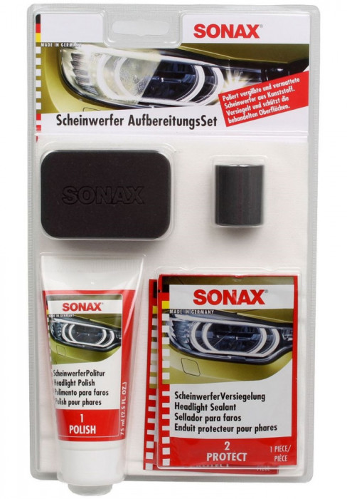 Sonax Kit Pentru Reparația Si Intreținerea Farurilor 405941