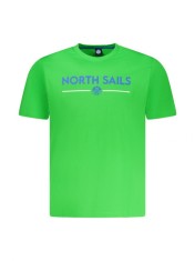 Tricou barbati cu maneca scurta, cu imprimeu cu logo, Regular fit, Verde deschis, S foto