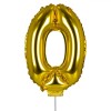 Balon Petrecere Folie 0, Auriu Metalizat, Lungime 34 cm, Lățime 24 cm, Oem