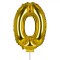 Balon Petrecere Folie 0, Auriu Metalizat, Lungime 34 cm, Lățime 24 cm