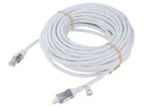 Cablu USB 3.1 RJ45 mufă, USB C mufă nichelat 15m alb F/UTP - Cablu de internet USB-C 15m alb
