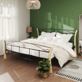 Cadru de pat, negru, 180 x 200 cm, metal GartenMobel Dekor, vidaXL