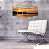 Cumpara ieftin Tablou MDF ( 5 buc ) Colibita, Multicolor, 60x110 cm