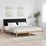 Cumpara ieftin Cadru de pat Maro si negru 180 x 200 cm Lemn masiv de pin
