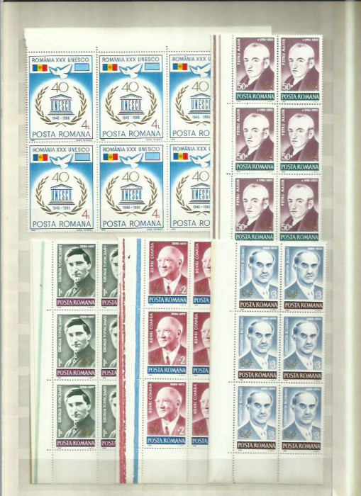 Romania MNH 1986 - Aniversari - LP 1169 X6