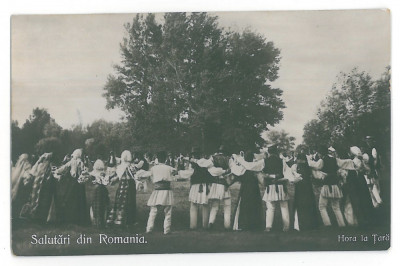 4402 - ETHNIC, HORA National Dance, Romania - old postcard - unused foto