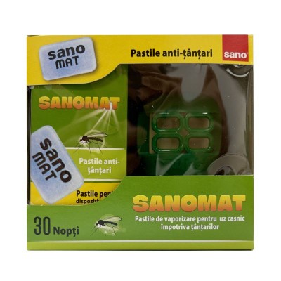 Aparat electric, SanoMat cu 30 pastile impotriva tantarilor foto