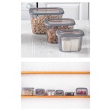 Set 3 cutii de depozitare alimente FOLYBNM-0278, Antracit
