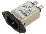 Conector Alimentare AC 10A 250V Soclu Tată IEC 60320