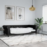 vidaXL Cadru de pat, negru, 90x200 cm, piele ecologică