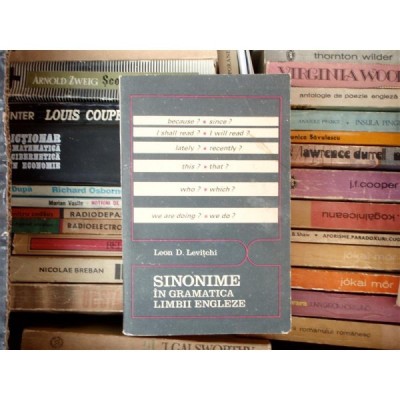 Sinonime in gramatica limbii engleze , Leon D. Levitchi , 1968 foto