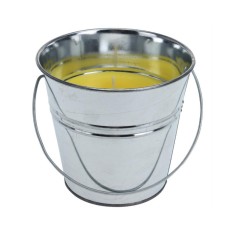 Lumanare citronella anti-tantari, 10 cm, corp inox