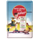 Placa metalica - Kellogg&#039;s - Keep Going - 10x14 cm
