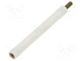 Bucşă izolantă DREMEC M3 poliamidă 55mm UL94V-2 albă
