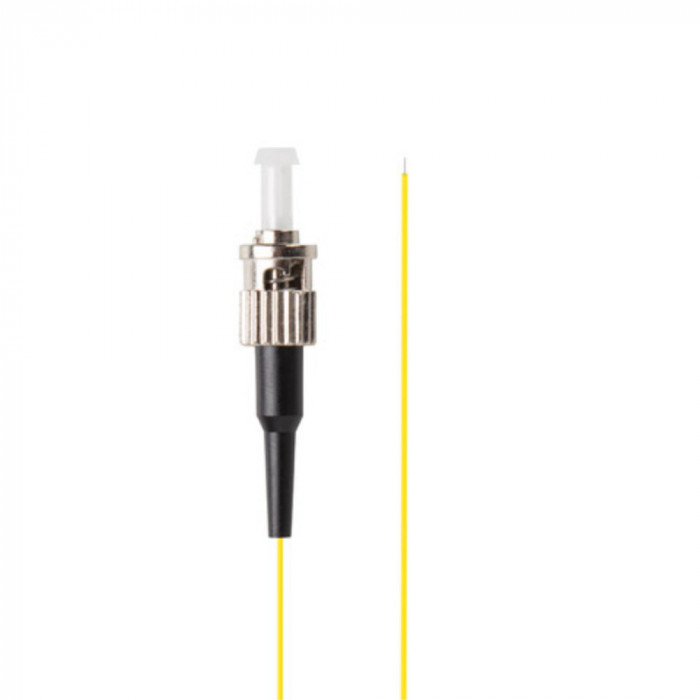 Adaptor retea fibra optica coada Pigtail cu conector ST UPC, lungime 2m, Lanberg 43353, Easy Strip SM G657A1, galben