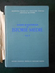 BARBU CAMPINA - STUDII SI MATERIALE DE ISTORIE MEDIE volumul 1 (1956)