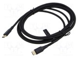 Cablu USB 2.0 USB C VENTION 2m negru nichelat