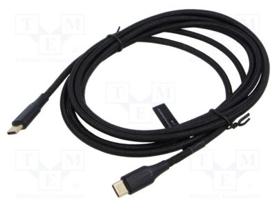 Cablu USB 2.0 USB C VENTION 2m negru nichelat foto