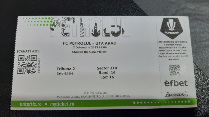 Bilet Petrolul Pl. - UTA