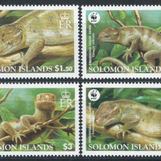Insulele Solomon 2005 Mi 1282/85 MNH - WWF, fauna, reptile