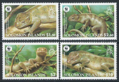 Insulele Solomon 2005 Mi 1282/85 MNH - WWF, fauna, reptile foto