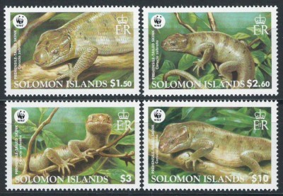 Insulele Solomon 2005 Mi 1282/85 MNH - WWF, fauna, reptile foto