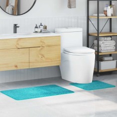 vidaXL Covoraș de baie 2 pcs Turcoaz 50 x 50 cm Polipropilenă