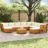 vidaXL Set de canapele de exterior 11 Bucată Maro Lemn Solid de Acacia 3403089