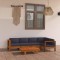 Gossi set mobilier gradina perne gri inchis, 6 piese, lemn acacia