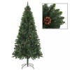 Brad de Crăciun artificial cu conuri de pin, verde, 180 cm