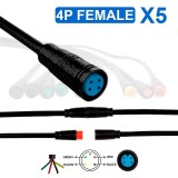 Conectori impermeabili 8 mm 4 pini mama pachet de 5 unități
