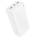 POWER BANK Borofone &quot;BJ56B&quot;, 30000mAh, 22.5W, 2 x USB; 1 x USB Type-C, 1 x Micro USB, total 2A, alb, &quot;6941991116452&quot; (timbru verde 0.98 lei)
