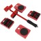 Set transportat si ridicat mobila, cu role pentru ridicat si mutat obiecte grele, maxim 150 kg, Rosu