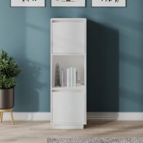 VidaXL Dulap &icirc;nalt, alb, 38x35x117 cm, lemn masiv de pin