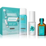 Moroccanoil Refresh, Nourish, and Go! (Dark Tones) set pentru părul &icirc;nchis la culoare pentru femei