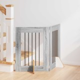 vidaXL Poartă pentru c&acirc;ini cu suporturi 2 pcs Sonoma gri 60 x 60 cm 892148