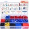 Set cleste de sertizare pini conectori 2 in 1 Preciva, 0,5 ? 2,5 mm?, Clesti de sertizare cu clichet 0,5 ? 6 mm?, cu 1380 bucati accesorii