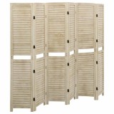 Cumpara ieftin Paravan de camera cu 6 panouri, 210x165 cm,lemn masiv Paulownia