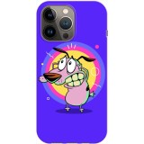 Husa compatibila cu Apple iPhone 12, iPhone 12 Pro model Courage the Cowardly Dog, Silicon, TPU, Viceversa, Transparent, Carcasa