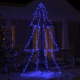 Brad Crăciun conic, 300 LED-uri, 120x220 cm, interior&amp;exterior