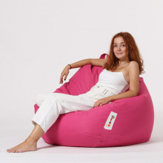 Fotoliu puf, Bean Bag, Ferndale Premium XXL, 115 x 130 cm, poliester impermeabil, roz