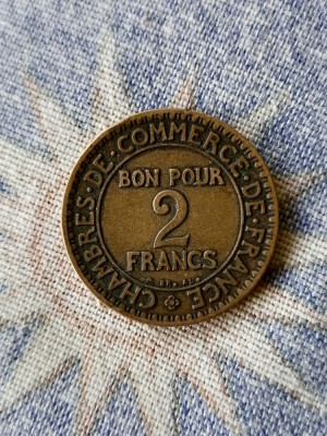 Moneda FRANTA - 2 FRANCS (franci) 1923 foto