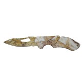 Cumpara ieftin Briceag Vanatoare/Camping Ideallstore Featherweight Nature, 19cm, Otel 440C, Alb Camuflaj