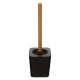 Cumpara ieftin Perie WC Pigal Nature plastic culoarea negru - stejar