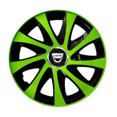 Set 4 capace roti Extra drift green R13 pentru gama auto Dacia foto