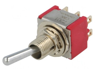 Comutator Basculant DPDT ON-ON 2A/250VAC 5A/28VDC IP40 foto